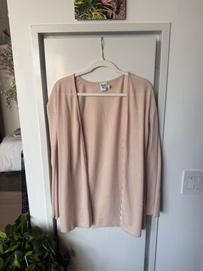 Princess Polly Mango Women’s Light Pink Open-Front Cardigan Sweater